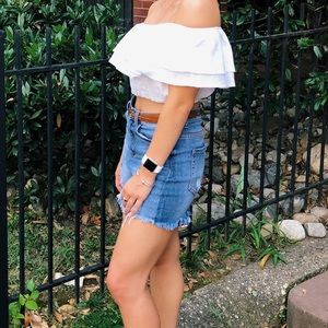 Show Me Your Mumu White Off The Shoulder Top